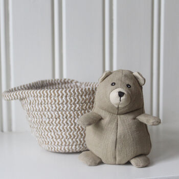 Soft Bear Toy In Basket, 2 of 3