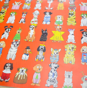 Christmas Dogs Wrapping Paper, 4 of 9