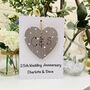 Personalised Silver Wedding Anniversary Keepsake Card, thumbnail 3 of 5
