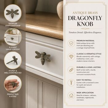 Regal Dragonfly Accent Cabinet Knob, 9 of 9