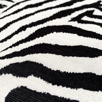 Black And White Deco Pillow Cover With Zebra Pattern, 6 of 7