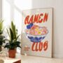 Retro Ramen Club Kitchen Print, thumbnail 1 of 4