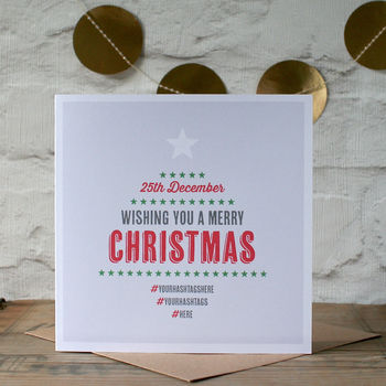 Personalised Hashtag Christmas Card, 7 of 7
