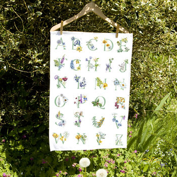 Inky Wildflower Tea Towel, 9 of 12