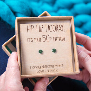 'Hip Hip Hooray It's Your Birthday' Birthstone Earrings, 3 of 9