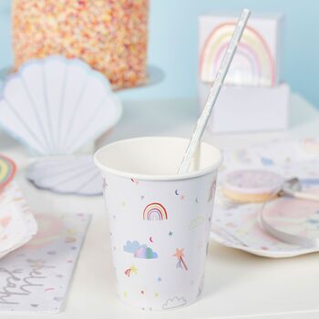 10 Enchanted Rainbow Mermaid Paper Cups, 3 of 3