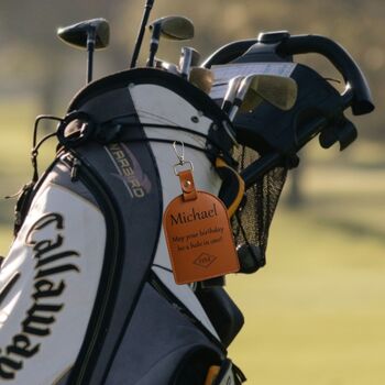 Tan Golf Tee Holder Personalised With Any Message, 8 of 8