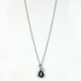 Crystal Teardrop And Ribbon Pendant Necklace, thumbnail 4 of 5