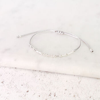 Warrior Sterling Silver Morse Code Bracelet, 3 of 6