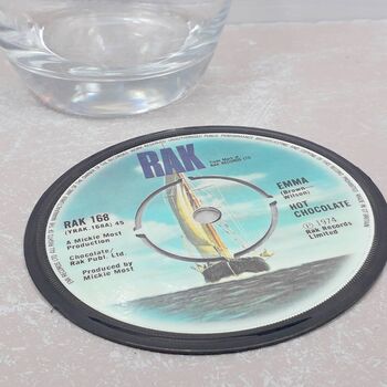 Set Of Four Real Vintage Record Coasters, 5 of 7