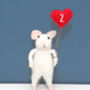 Engagement Sweetheart Mouse With Personalised Heart, thumbnail 3 of 4