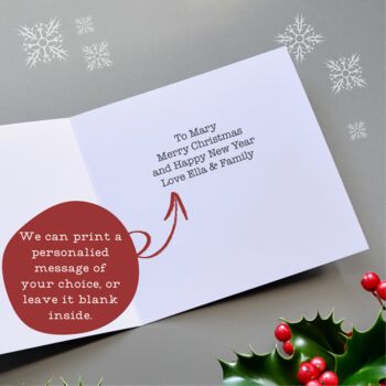 Merry Christmas To The Love Of My Life Typography Card, 3 of 4