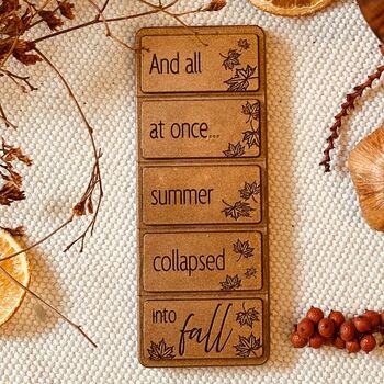 Autumn Gift | Summer Collapsed Into Fall Autumn Bookish Wax Melt, 3 of 3