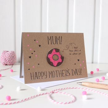 Personalised Donut Mother's Day Card, Card For Mum, 6 of 8