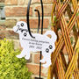 Dog Breed Silhouette Pet Memorial Tag Wire Holder, thumbnail 2 of 5