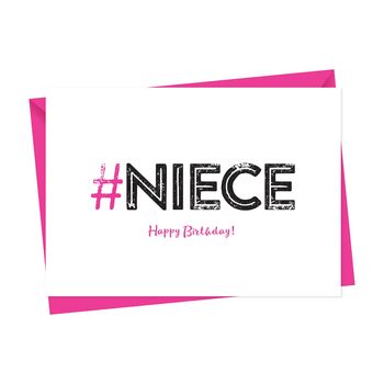 Hashtag Niece Birthday Card, 4 of 4