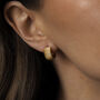 Ayla Chunky Ribbed Gold Hoop Earrings, thumbnail 1 of 6