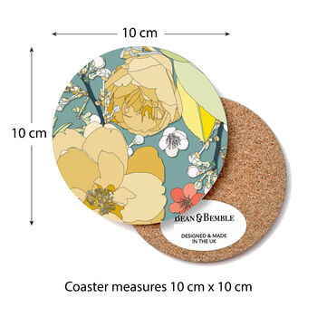 Round Coaster Chica Camellia Heat And Stain Proof, 3 of 10