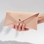 Personalised Blush Pink Leather Envelope Purse, thumbnail 1 of 4