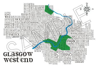Glasgow West End Word Map, 2 of 3