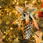 Christmas Ornament Gold Spruce Cone Set Of Three, thumbnail 4 of 6