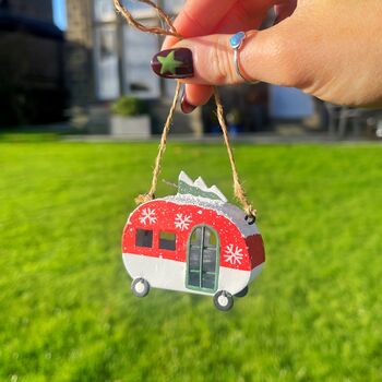 Christmas Caravan Hanging Decoration, 2 of 3