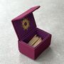Personalised Handmade Little Refillable Box Of Matches / Jewel Box For Your Valentine Or Galentine, thumbnail 2 of 7