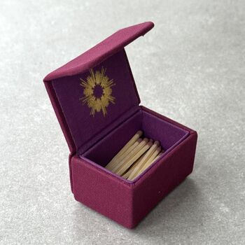 Personalised Handmade Little Refillable Box Of Matches / Jewel Box For Your Valentine Or Galentine, 2 of 7