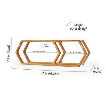 Handcrafted Scandi Design Oak Toilet Paper Rack, 3 of 10