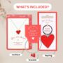 Letter Box Gifts Heart Necklace Bracelet And Keyring Gift Set, thumbnail 2 of 7