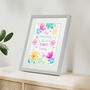 Personalised Flower Power Children’s Nursery Framed Print, thumbnail 7 of 10