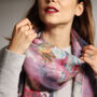 Pure Wool Muted Bouquet Floral Print Scarf, thumbnail 3 of 8