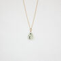 Gold Filled Prehnite Drop Necklace, thumbnail 6 of 7