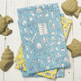 Linen Tea Towel Beach Design, thumbnail 5 of 6