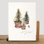 Little Tree And Wreath Christmas Card Pack, thumbnail 2 of 3