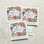 10 X Colourful Floral Wildflower Seed Packet Wedding Favours, thumbnail 4 of 10