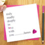 'Truly Madly Deeply' Personalised Love Card, thumbnail 1 of 3