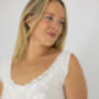 Women's White Cotton Nightdress Luxury Embroidered Juliet Chemise, thumbnail 3 of 5