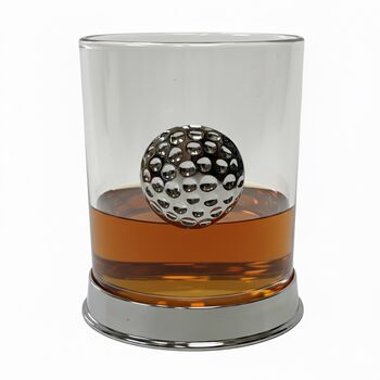 Personalised Golf Ball Glass With Engraved Collar, 8 of 11