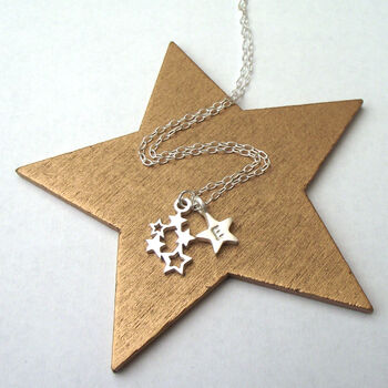 Personalised Initial Sterling Silver Magic Star Necklace, 3 of 12