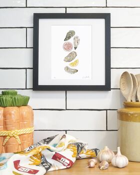 Oyster Limited Edition Giclée Print | Hand Drawn Seafood Illustration, 4 of 4