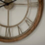 Round Weathered Wood And Metal Wall Clock, thumbnail 5 of 11
