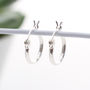 Sterling Silver Or Gold Plated Mini Hoop Earrings, thumbnail 3 of 8