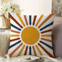 Multicoloured Sun Themed Soft Cushion Cover, thumbnail 2 of 4