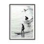 Black And White Surfers Unframed Poster, thumbnail 2 of 5