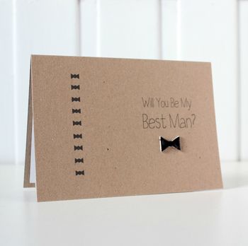 Be My Best Man, Personalised Wedding Card, Bow Tie, 4 of 6