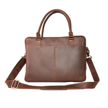 Personalised Leather Oxford Zip Up Satchel, 3 of 12