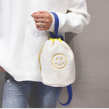 Happy Face Bucket Bag In Cream And Yellow, 4 of 6
