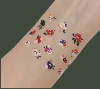 Little Flowers White Temporary Tattoo, 7 of 7