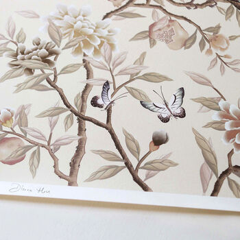 Vintage Style Bird And Floral Chinoiserie Print, 2 of 5